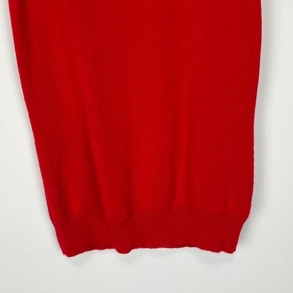 C by Bloomingdales Red Cashmere Cardigan Shell Sweater Set 2 Piece size Small - Picture 9 of 13